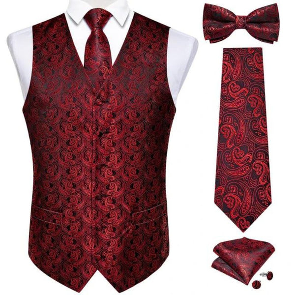 Gilet Victorien Steampunk Pour Homme - Gilet Jacquard Imprimé - Costume Médiéval, Halloween, Soirée à Thème - Veste D'Apparat