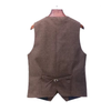 Gilet Steampunk Homme Sans Manche - vue dos, tweed marron