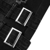 Jean Punk Homme, gros plan sur les boucles métalliques rectangulaires et l'effet troué