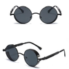 Lunettes de Soleil Steampunk Vintage - comparaison monture noire face et 3/4