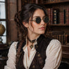 Lunettes de Soleil Steampunk Vintage - portée verres noirs, ambiance bibliothèque steampunk