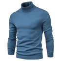 Pull Homme à Col Roulé Semi-ras Du Cou - Modèle Slim Rayé, Automne/Hiver 2025, En Polyester - 4