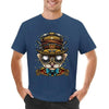 t-shirt steampunk bleu