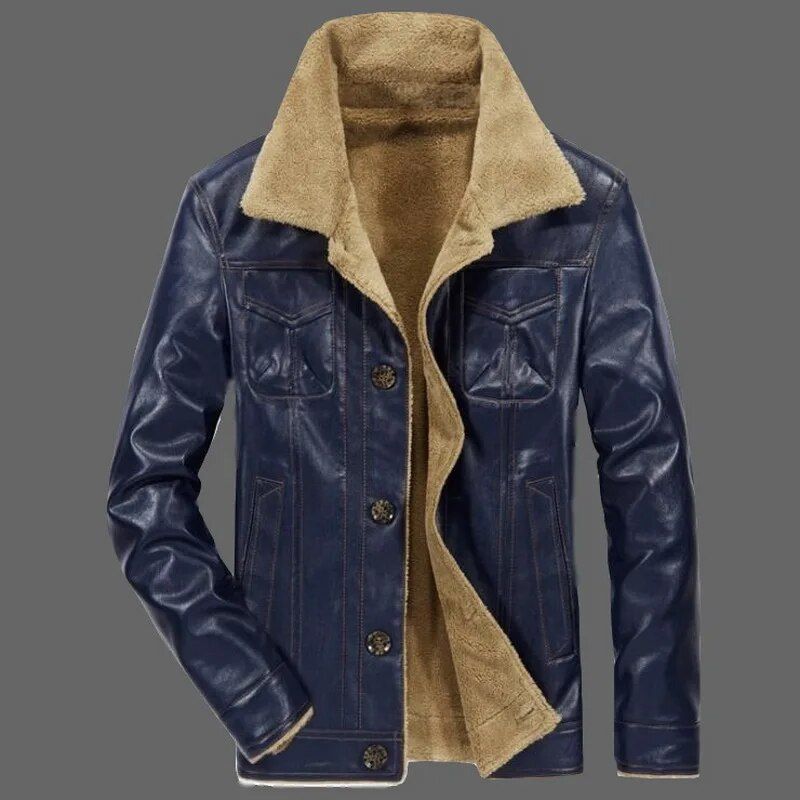 Veste En Cuir Véritable Pour Garçon Style Aviateur - Bomber Avec Col Amovible, 2 Poches - Taille 1-8 Ans