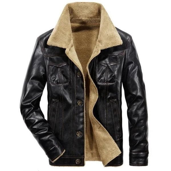 veste aviateur col fourrure homme