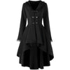 Veste longue style victorien pour femme, coloris noir, vue de face