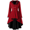 Veste longue style victorien pour femme, coloris rouge, vue de face