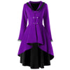 Veste longue style victorien pour femme, coloris violet, vue de face