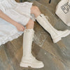 bottes blanches grosse semelle