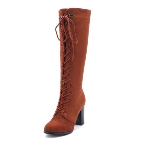 Bottes Femme Dasongff - Bottines Gothiques Femme à Lacets (talon Louis, PU Cuir) Bottines Cuir Femme Bottes Femme Dasongff - Bottines Gothiques Femme à Lacets (talon Louis, PU Cuir) Bottines Cuir Femme
