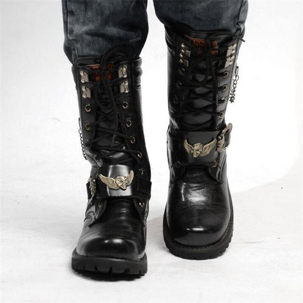 Bottines tête de mort gothique steampunk