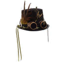 Chapeau Gothique Steampunk Avec Oiseau Et Lunettes – Festival Metal, Cosplay, Carnaval – Tissu Non Tissé Et Plastique - 7