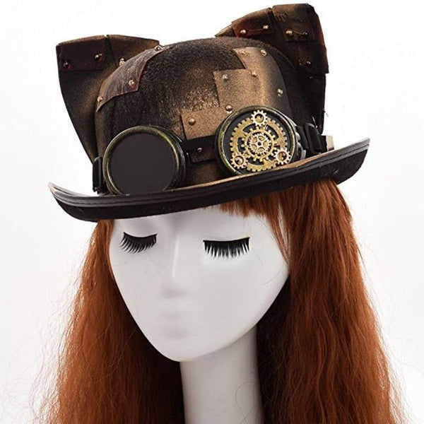Mini chapeau Steampunk pour femme, accessoire de chapeau de déguisement Mini chapeau Steampunk pour femme, accessoire de chapeau de déguisement