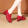 chaussure vintage rouge