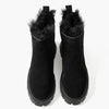 boots chelsea femme daim noir