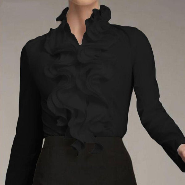 blouse volantée noire