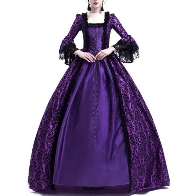 Robe Gothique Steampunk Femme Avec Capuche - Style Médiéval, Renaissance - Pour Déguisement, Halloween, Fête à Thème - Taille Adulte