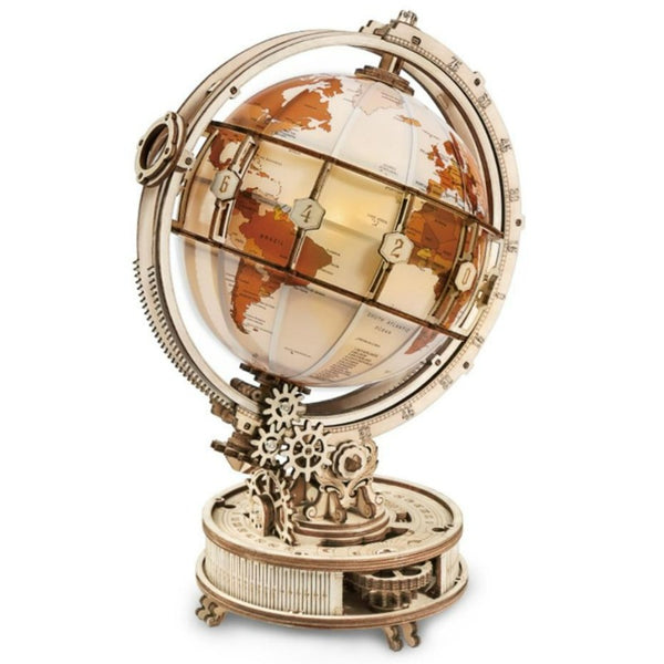 maquette bois globe terrestre