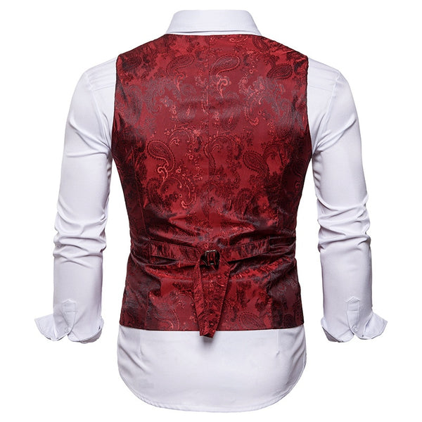 gilet rouge pour costume homme