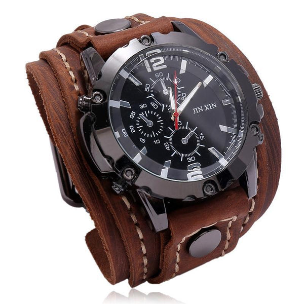 montre cuir steampunk