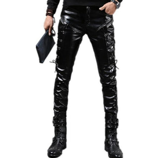 Pantalon cuir gothique homme