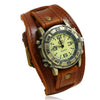 montre bracelet cuir vintage homme