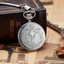 Montre à Gousset Homme Vintage Style Steampunk - Cadran Train, Chiffres Arabes, Pendentif Collier, Cadeau élégant - 2