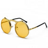 lunettes de soleil rondes verres jaunes
