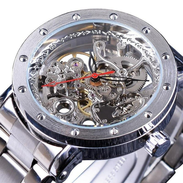 montre squelette homme automatique