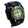 montre bracelet cuir noir homme