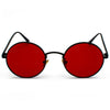 lunettes de soleil vintage rouge ronde verre