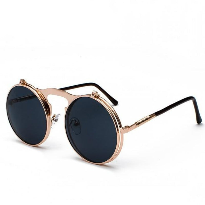 lunettes de soleil flip vintage à verres rabattables