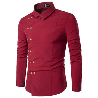 chemise rouge cintrée homme