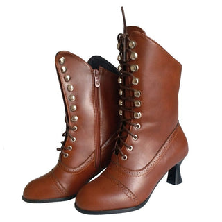 Bottines victoriennes cuir
