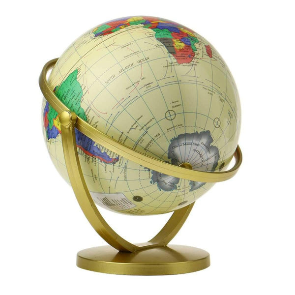 globe terrestre tournant sur pied