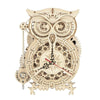 maquette bois horloge hibou