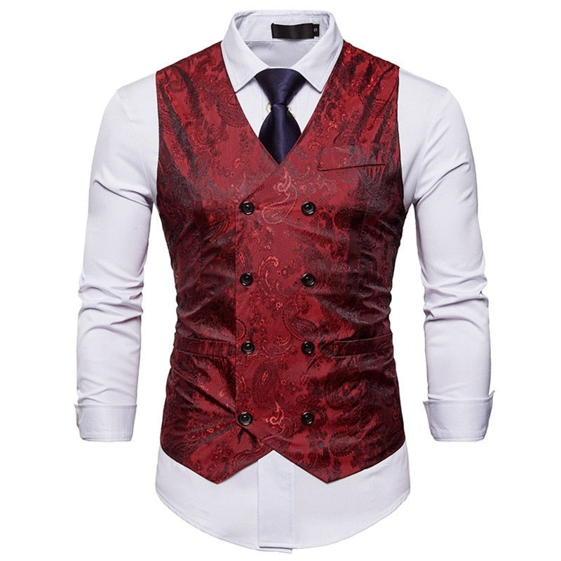 Gilet Costume Homme Rouge | Steampunk Boutique