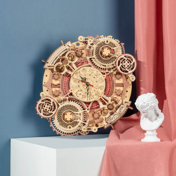 maquette bois horloge