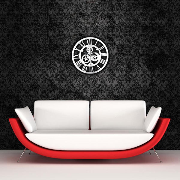 horloge murale avec engrenage apparent