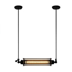 Lampe Steampunk Scorpion, Tuyaux, Base Bois, Industriel, Loft, Table