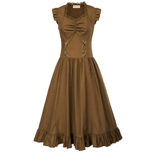 Longue Robe Marron Steampunk