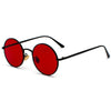 lunettes de soleil vintage rouge ronde