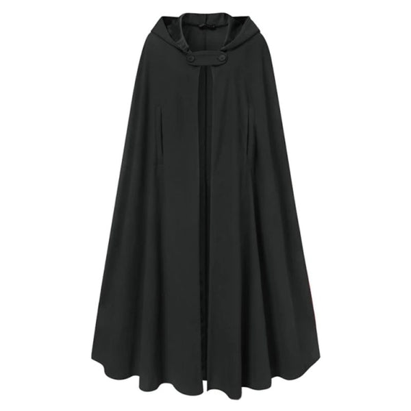 manteau cape noire femme