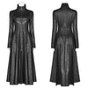 manteau long gothique cuir noir