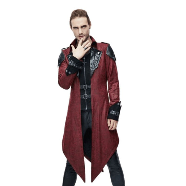 veste gothique rouge homme