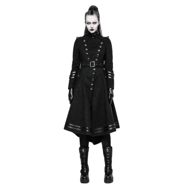 manteau long noir gothique femme
