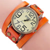 montre bracelet 3 tours steampunk femme orange