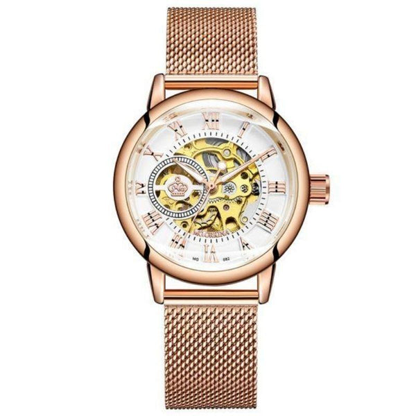 montre squelette femme automatique