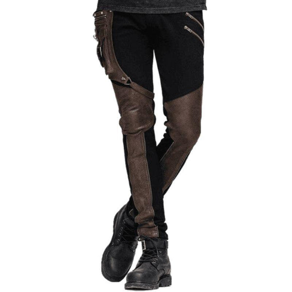pantalon punk marron