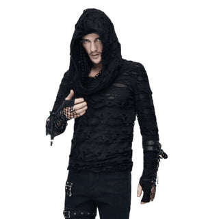 pull gothique homme capuche